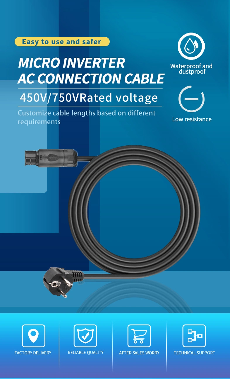 5m 10m Micro Inverter Kabel Betteri Bc01 Buchse Zu Schuko Stecke AC Cable