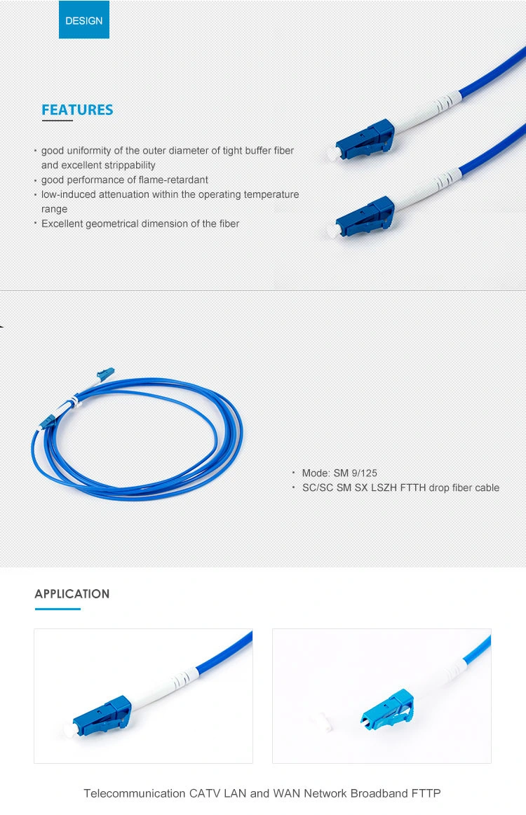 1core Sc Pigtail/ Jumper Acometida Exterior FTTH Cable